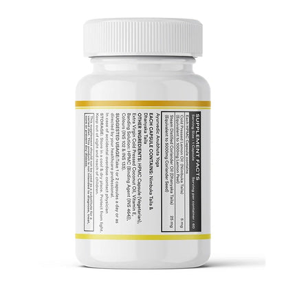 INLIFE Natural Lemon Coriander Oil Capsules | Kidney Support Supplement | Detox Renal Care, Digestion & Immune Health - 60 Liquid Filled Vegetarian Capsules