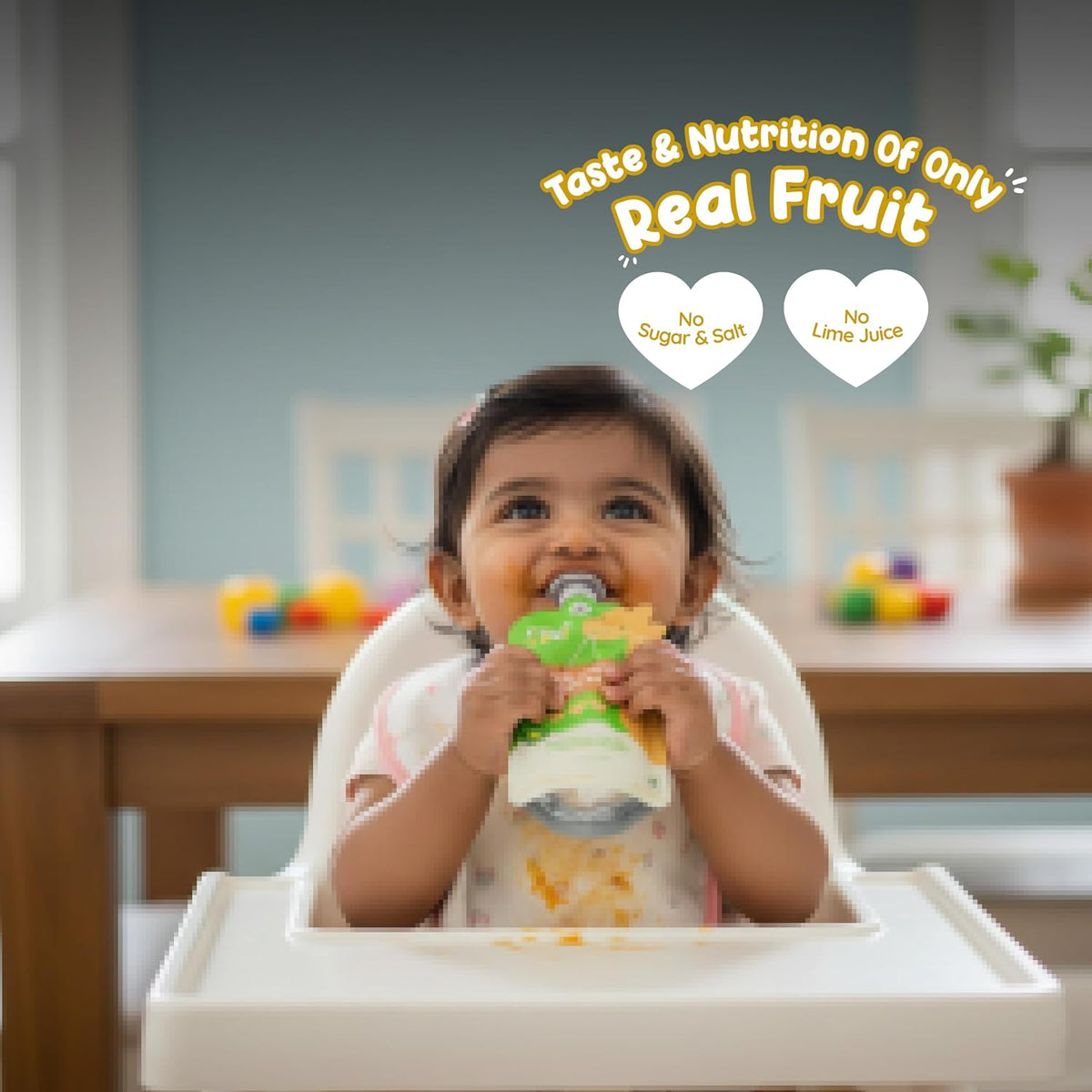 Rorosaur Ready to Eat Muskmelon & Mango Baby Food Puree Pouch 100g Each, Pack of 2 | For 6+ Months Babies & Toddlers | 100% Natural, No Added Sugar, No Preservatives