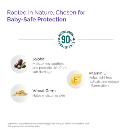 Himalaya Gentle Baby Sunscreen Lotion 50ml | SPF 50 PA++++ | UVA & UVB Broad Spectrum Protection For All Skin Types | With Jojoba Oil & Vitamin E | Non-Greasy, No White Cast|