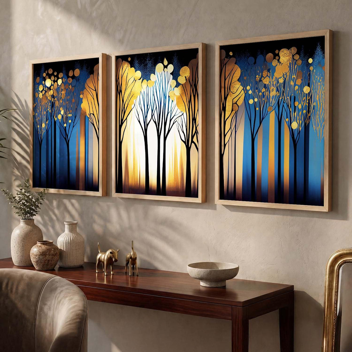 Painting for Wall Decoration - Modern Art Wall Decor Framed Painting for Living Room Bedroom - Framed Wall Posters/Paintings with Frame Set of 3 (Art 15, 10x13 inch)