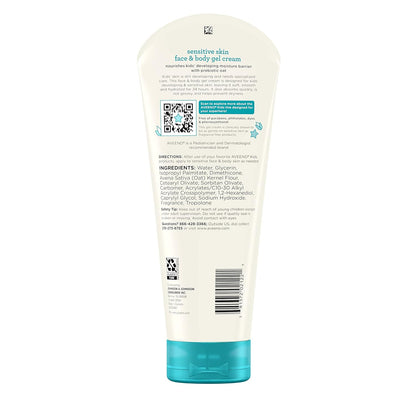 Aveeno Baby Sensitive Skin Face & Body Gel Cream For Kids, 227G