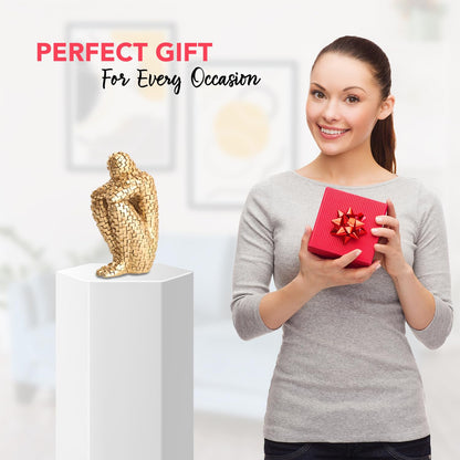 Brick Man Show Pieces for Home Decor Living Room Decorative Items | Abstract Modern Showpieces Gift Item for Decoration | Tv Unit Showcase Shelf Office Interior Statue Figurines
