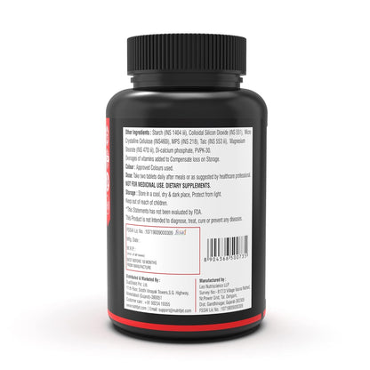 NutritJet Testosterone Booster for Men - Muscle Growth, Strength, Stamina & Performance - 60 Veg Tablets