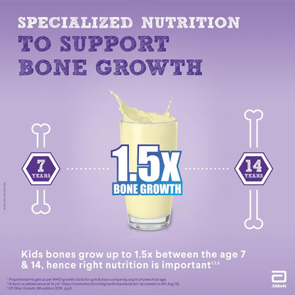 Pediasure 7+ Specialized Nutrition Drink Powder 400 grams,Vanilla Delight Flavour,Scientifically Designed Nutrition for Growing Children,Supports Height Gain,Muscle Strength &Brain Development