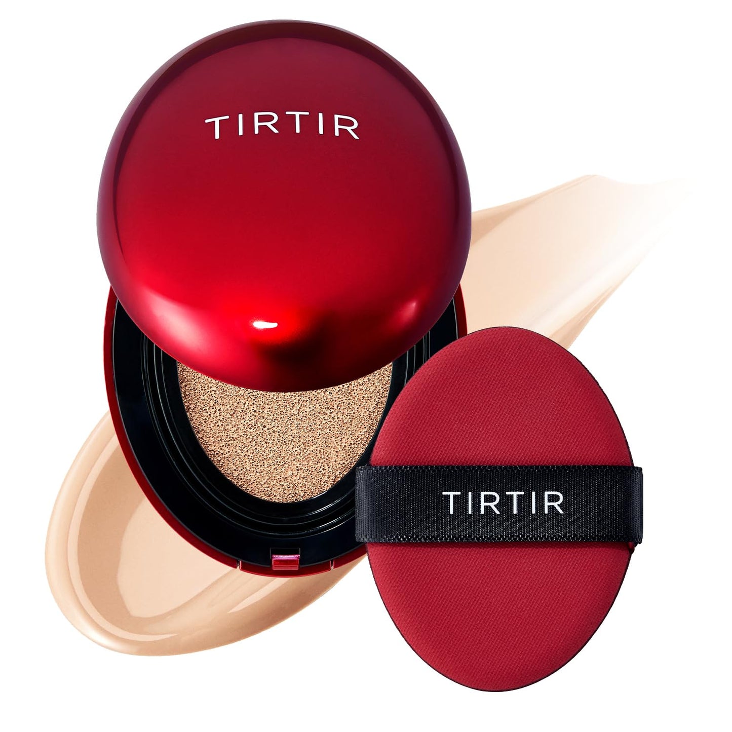 TIRTIR Mask Fit Red Cushion Foundation, Full Coverage, Skin Fit, Satin Glow Finish, Korean Cushion Foundation #21N IVORY | 4.5g