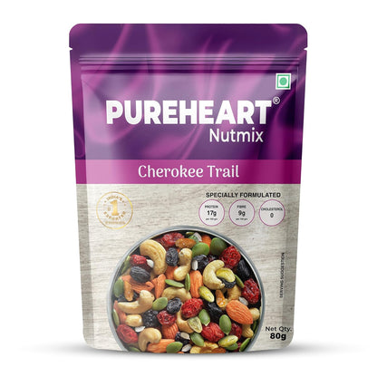 Pureheart Premium Trail Mix | An Eclectic Mix of 8 Healthy Superfoods Nuts- Cashews, Almonds, Pistachio | Dry Fruits - Cranberries, Raisins | Seeds - Pumpkin, Sunflower | Reusable Jar
