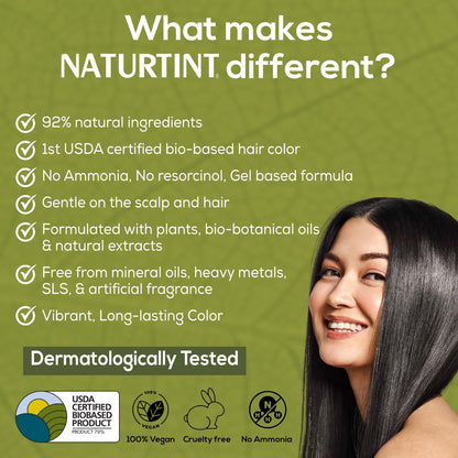 Naturtint Permanent Hair Colour Gel Chocolate Brown 5GM | For Optimal Scalp Care | Long Lasting Hair Colour | Ammonia Free Vegan | No Parabens | Enriched with Olives & Organic Shea Butter
