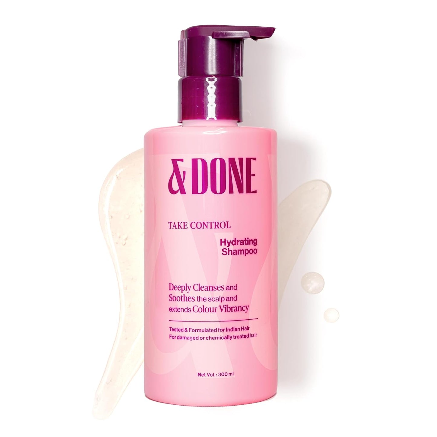Hydrating Shampoo, Dry Hair, Frizzy Hair, Bond Repair, Moisturizing, Nourishing, Strengthening, Frizz Control, Hair Repair, Chemically Treated Hair, SLS Free, Paraben Free, Salon Care, Hair Care, 300ml