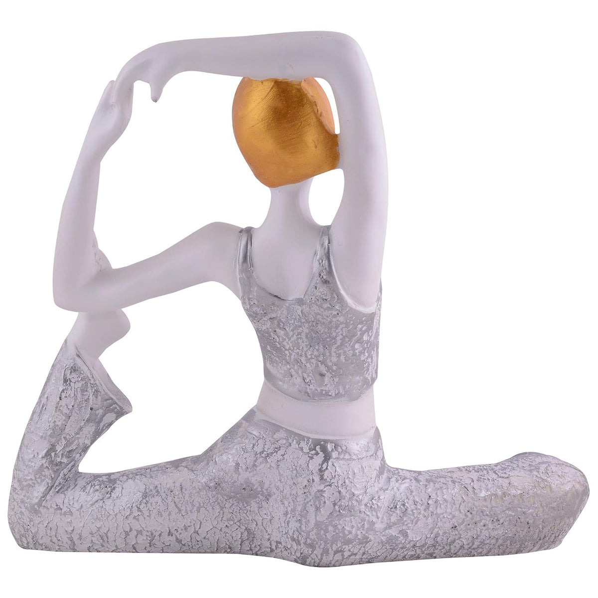 Resin Yoga Lady Home & Office Decor Fantasy Showpiece (Y500),White