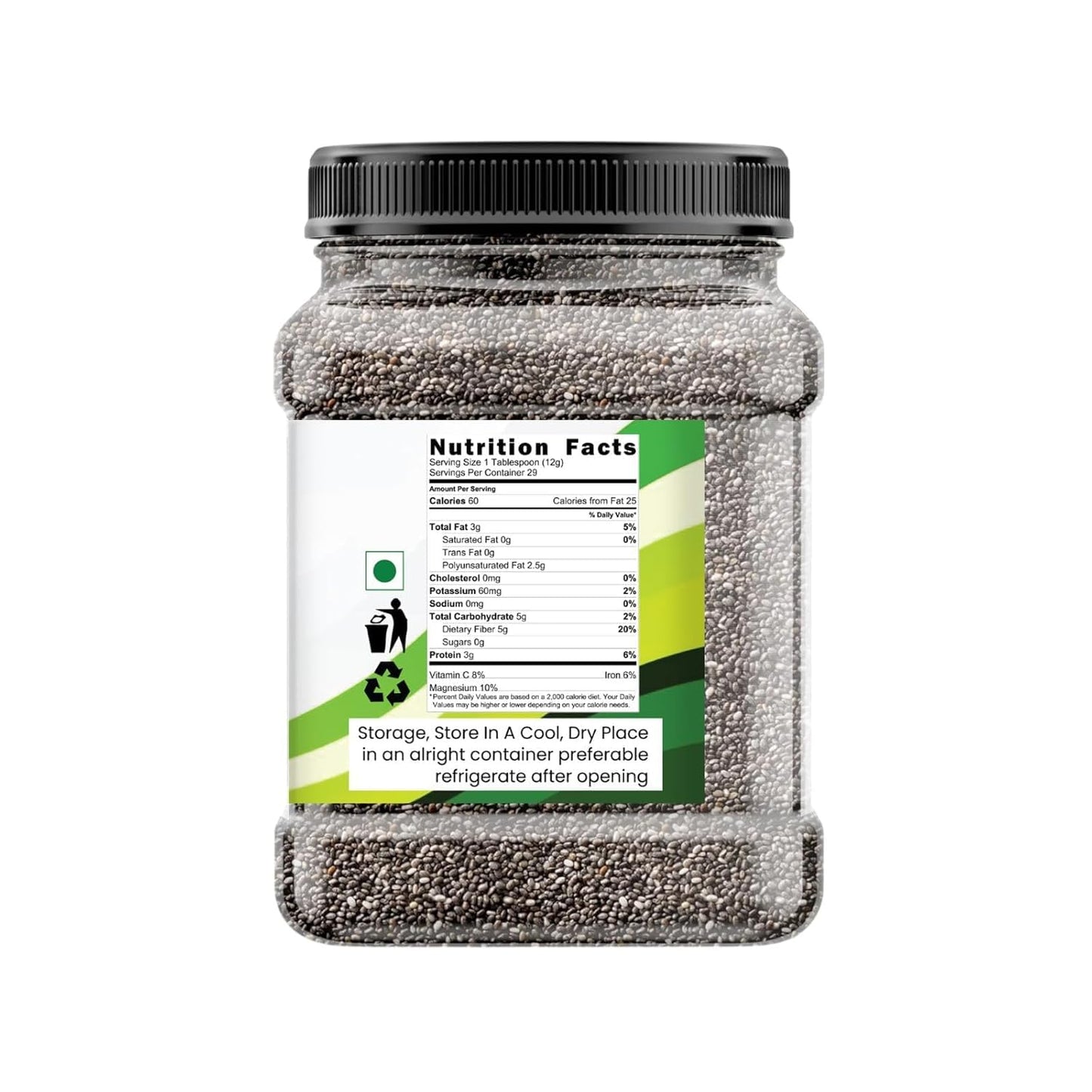 MarwarBites Premium Chia Seeds 250GM | Raw Unroasted & Cleaned | Natural Plant-Based Superfood Seed For Eating | Ideal for Smoothies, Baking & Cooking