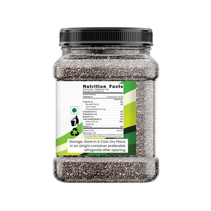 MarwarBites Premium Chia Seeds 250GM | Raw Unroasted & Cleaned | Natural Plant-Based Superfood Seed For Eating | Ideal for Smoothies, Baking & Cooking