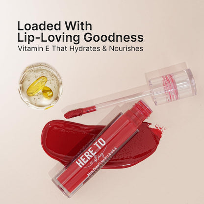 Swiss Beauty Select Here To Stay Liquid Matte Lipstick with Kiss-Proof Formula | Infused with Vitamin E | Non-Transfer, Smudgeproof | 12-18 Hrs Stay | Shade - Delicate Cocoa, 3ml |