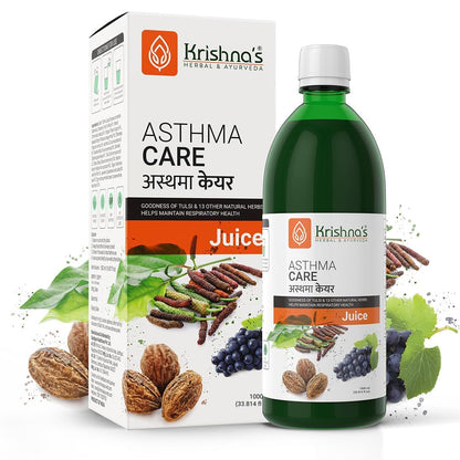 Krishna's Herbal Asthma Care Juice With Goodness of Tulsi & 13 other Herbs for Ease Breathing, Boost Immunity - 1000 ml (Pack of 1)