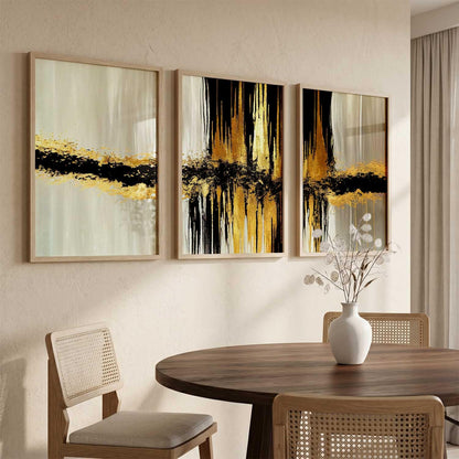 Painting for Wall Decoration - Modern Art Wall Decor Framed Painting for Living Room Bedroom - Framed Wall Posters/Paintings with Frame Set of 3 (Art 5, 10x13 inch)