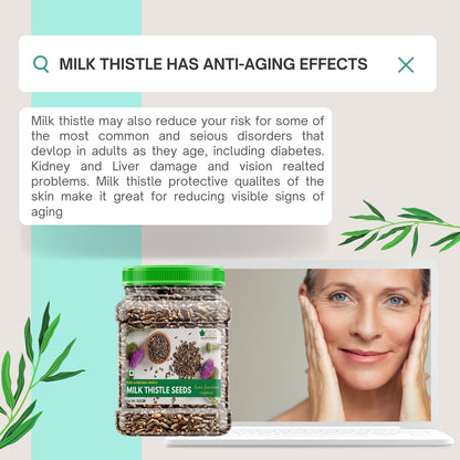 Bliss of Earth 500gm Milk Thistle Seeds Organic Super Food Great for Guts Health & Boost Immunity (Pack of 1)