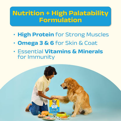 Good Dog Baked Chicken & Egg Dry Dog Food | 1 kg | Human Grade Ingredients | Complete & Balanced with Vitamins, Minerals & Indian Herbs to Support Gut Health | NutriFocus Dry Food for Adult Dogs
