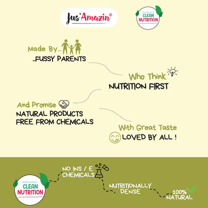 Jus' Amazin Creamy Organic Peanut Butter - Unsweetened | 31% Protein | Single Ingredient - 100% Organic Peanuts (no added Sugar/Salt) | Dairy Free | Keto | Clean Nutrition