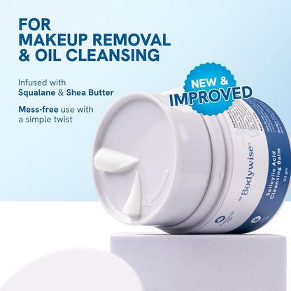 Be Bodywise Salicylic Acid Cleansing Balm 50g | For Makeup Removal & Oil Cleansing | Prevents Acne Formation | Gentle, Mess-Free & Hygienic
