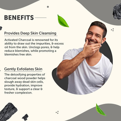 Neuherbs Activated Charcoal Powder For Skin - 100g | Face Pack For Deep Cleansing & Remove Dead Skin Cells | 100% Pure & Natural With No Added Preservatives