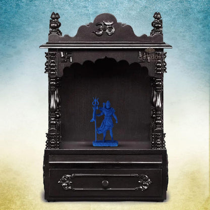 Lord Shiva Idol for Car Dashboard | Mahadev Statue for Home & Office Decor | Standing Shivji Figurine Showpiece | Hindu God Shankar Murti for Pooja & Gift (Blue)