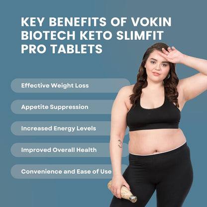 Vokin Biotech Keto SlimFit Pro Tablets For Weight Loss Dietary Supplement Effervescent Water Soluble (20 Tablets)