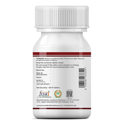 INLIFE Vitamin B12 With Alpha Lipoic Acid, Folic Acid, Inositol, B1, B5 & B6 Supplements Tablet, Supports Nerve Health, Immunity for Men & Women - 120 Tablets (Vit B12, Pack of 1)