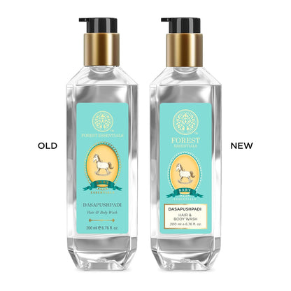 Forest Essentials Baby Hair & Body Wash with 10 herbs specially for baby care to gently cleanse & replenish delicate skin | Sulphate & Paraben Free