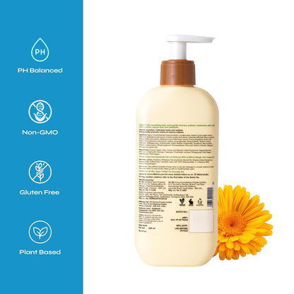 Tikitoro Kids Nourishing Body Wash | Pediatrician Approved | Vegan | Cleanses, Moisturizes & Nourishes Skin | Almond, Calendula, Pomegranate Extract | No Parabens & Sulphates, Age 4+ years (300ml)