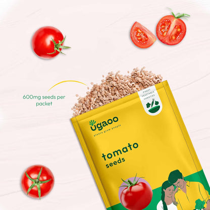 UGAOO Tomato Vegetable Seeds (Red, Pack of 600mg, 200 Seeds)