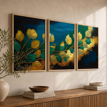 Painting for Wall Decoration - Modern Art Wall Decor Framed Painting for Living Room Bedroom - Framed Wall Posters/Paintings with Frame Set of 3 (Art 11, 10x13 inch)