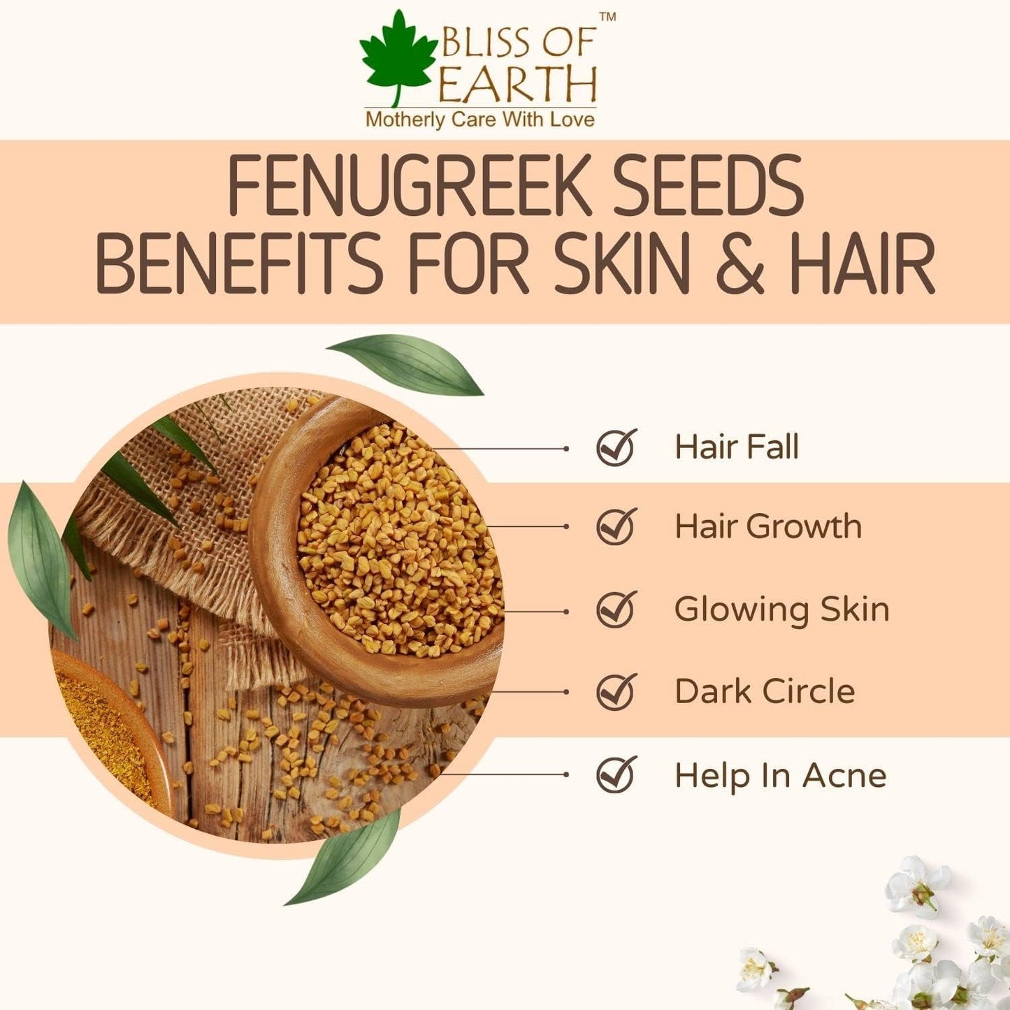 Bliss of Earth Certified Organic 200gm Fenugreek seed (Sabut Methi Dana) spices and masala For | hair grow | Boosting metabolism & Immunity | Weight Loss | Healthy cooking