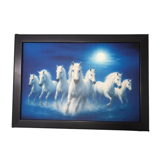 Sea Horse Scenery Painting with Frame | Natural Paintings for Living Room | Size 33 x 23 cm | Wall Scenery for Bedroom, Office, Home Decor |