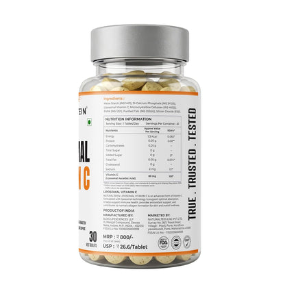 Supplement bottle with label on a white background