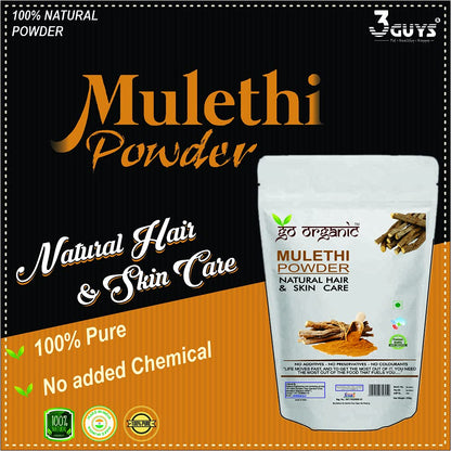 Go Organic Liquorice/Mulethi Powder/Athimathuram powder - 250Gm