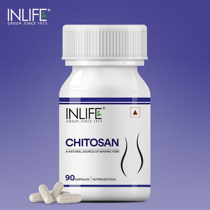 INLIFE Chitosan Supplement 1050 mg, per serving - 90 Capsules (Pack of 1)