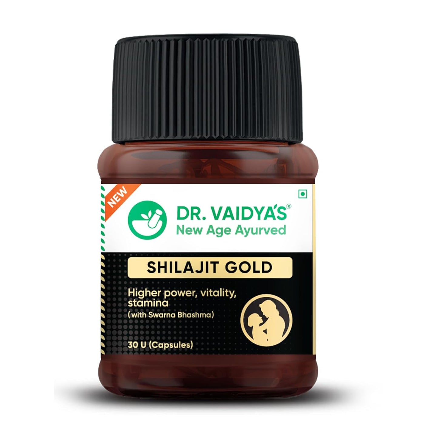 Dr. Vaidya’s Shilajit Gold Capsules for Men | Pure Himalayan Shuddha Shilajit, Ashwagandha, Swarna Bhasma, Gokshura & Fulvic Acid | Boosts Strength, Stamina, Energy & Vitality | 30 Capsules