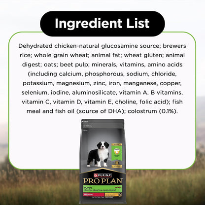 Purina Pro Plan Puppy Dry Food for Medium Breed Dogs, 1kg Pack | With Chicken, Natural Colostrum, Supports Immune System, Scientifically Proven Antioxidants, Complete Nutrition