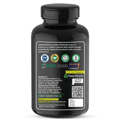 GREENDORSE Korean Red Panax Ginseng Root Extract | 10% Root Ginsenosides by HPLC | Extra Strength Ginsenosides for Energy, Focus, Performance, Vitality & Immune Support- 30 Veg Capsules