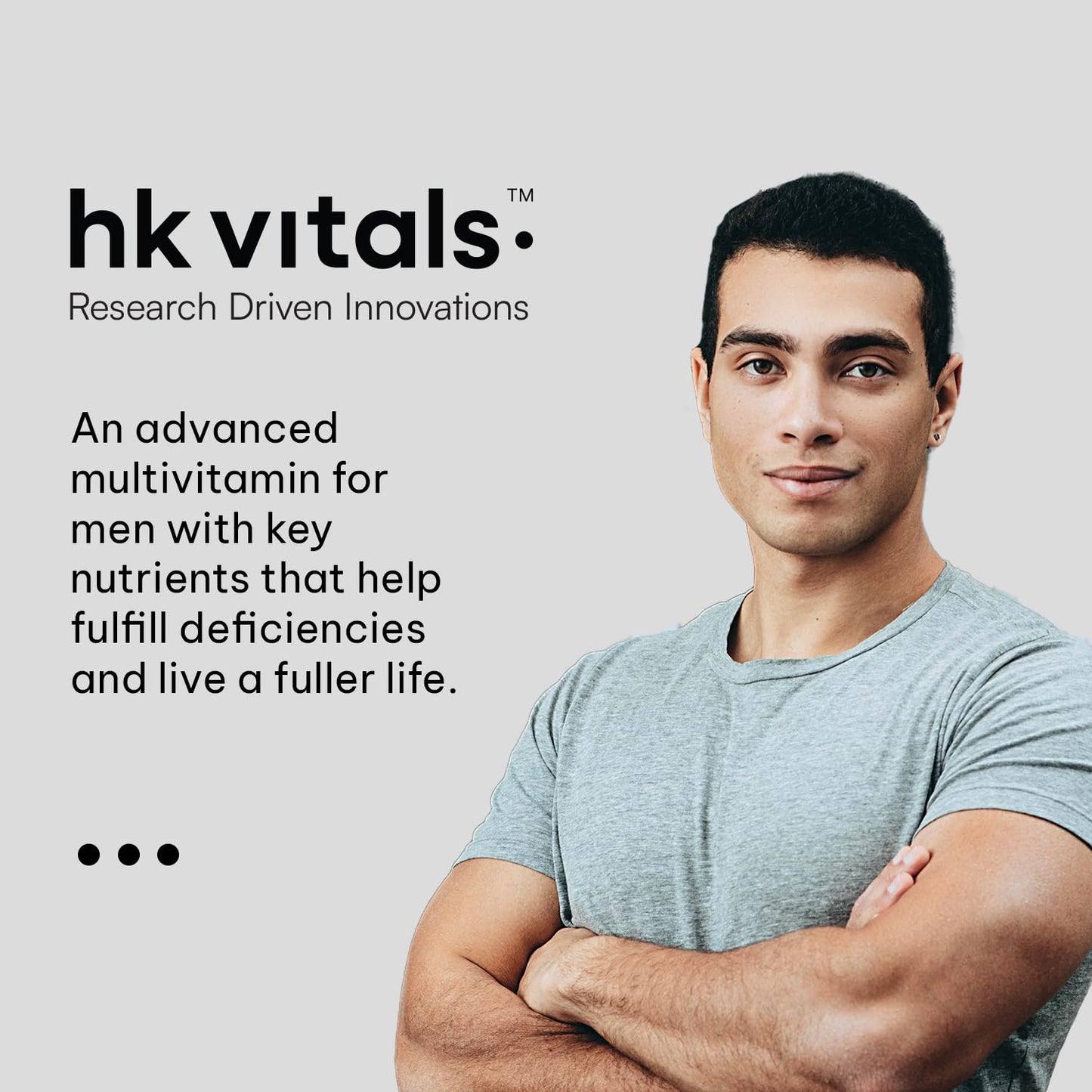 HealthKart hk vitals Multivitamin Plus Men | Daily Multivitamin for Men | For Energy, Stamina, Immunity, Gut, Heart, Bone & Muscle Health