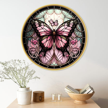 Butterfly modern art Premium Sparkle lamination Golden Slim Frame 50.8 cm x 50.8 cm Large Size, For Home/Office/Hotel painting GRL-29