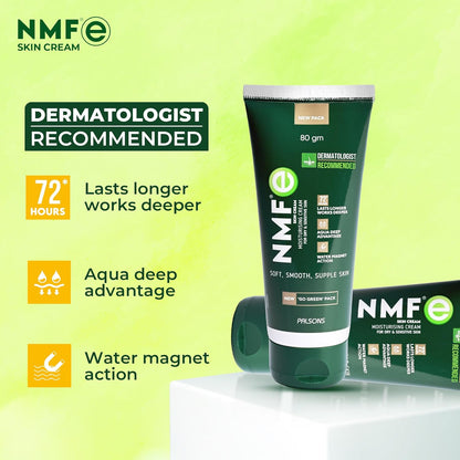 NMFe Skin Cream 80 gm | Moisturising Cream | For Dry and Sensitive Skin | Aloe vera & Vitamin E | Dermatologically Recommended | Lasts longer works deeper