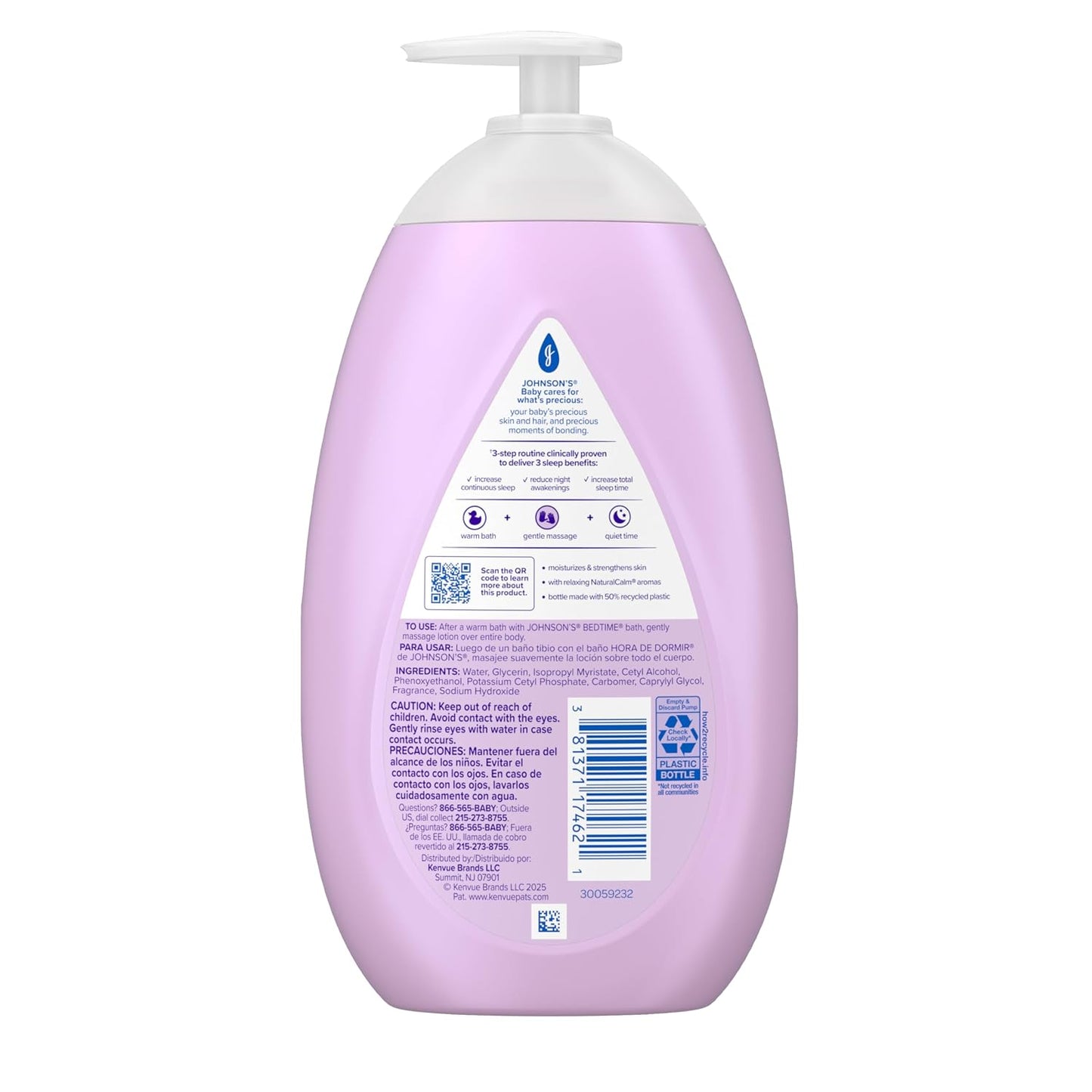 Johnson's Baby Bedtime Lotion With Naturalcalm Essences, 27.1 Fl. Oz