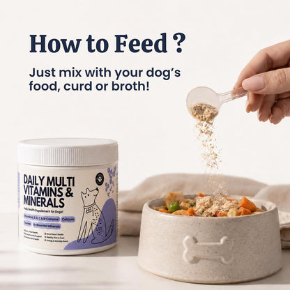 My Fur Child Daily Multivitamins & Minerals for Dogs | Supports Immunity, Energy, Bone Health & Shiny Coat | Comprehensive Blend with 23+ Essential Vitamins andMinerals | Lasts up to 60 Days