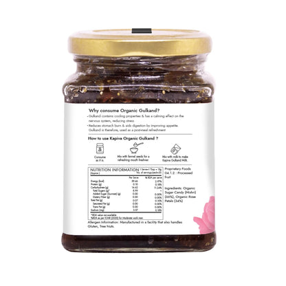 Kapiva Organic Gulkand 300gms (Rose Petal Jam) | 100% Natural | Sun-Cooked Damask Roses