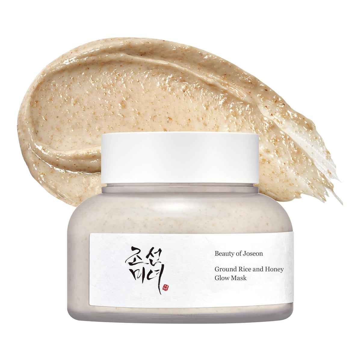 Beauty of Joseon Ground Rice and Honey Glow Mask with a swatch on a white background