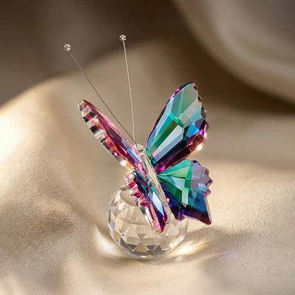 Nostrae Crystal Butterfly Show Pieces for Home Decor Living Room Decorative Items | Glass Showpieces Gift Items for Decoration | Center Table Tv Showcase Office Desk Interior Figurines
