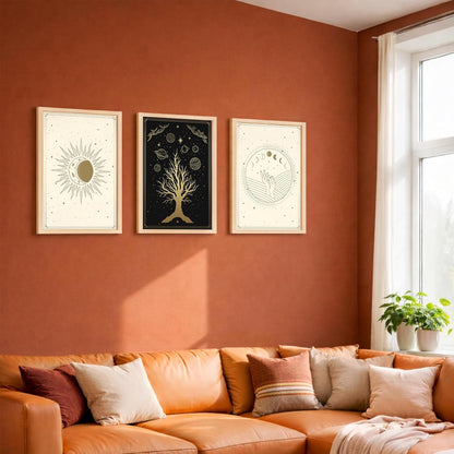 Wall Paintings for Home Decoration | Set of 3 Modern Framed Posters for Living Room, Bedroom & Office | Stylish Wall Art for Interior Décor Set of 3 (Art-11, 10x13inch)