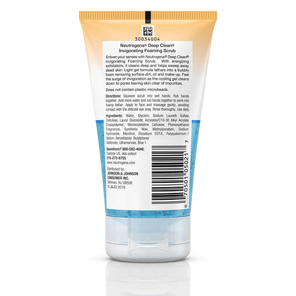 Neutrogena Deep Clean Invigorating Foaming Scrub, 124.2 ml (Pack of 1)