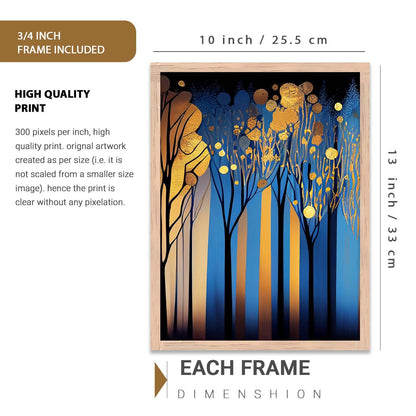 Painting for Wall Decoration - Modern Art Wall Decor Framed Painting for Living Room Bedroom - Framed Wall Posters/Paintings with Frame Set of 3 (Art 15, 10x13 inch)
