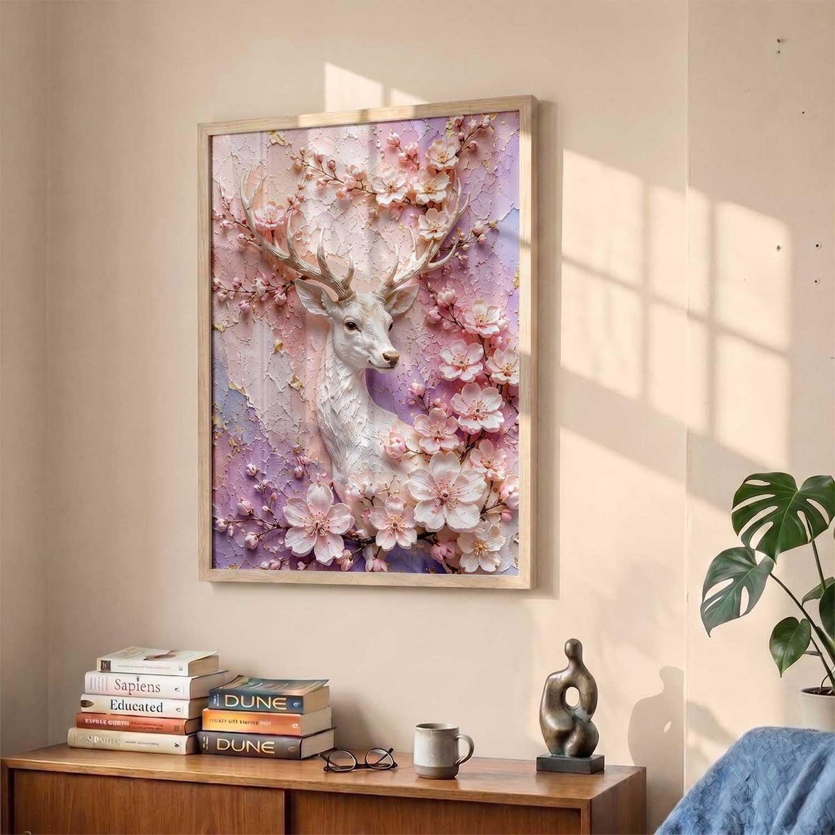 Framed Wall Art, 3D Textured Decorative Painting for Living Room, Bedroom, Office, Home Decor – Multiple Designs & Themes (design 2, 19 X25, Brown)